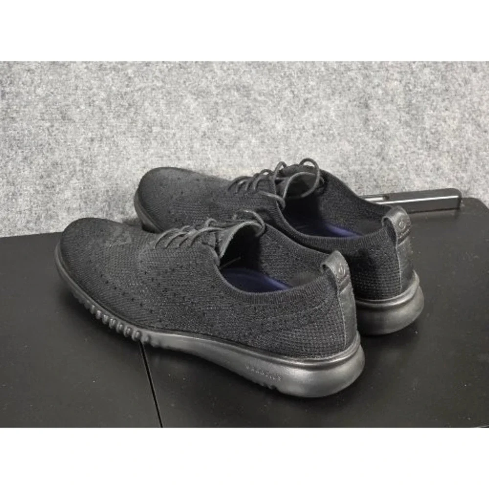 Cole Haan 2.ZERØGRAND Laser Stitchlite Wingtip Oxford Mens 10M Black Knit Foam - Picture 2 of 9